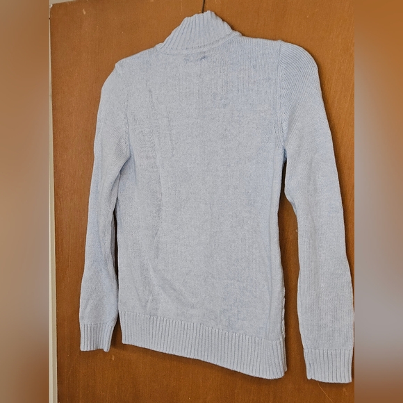 NWT Croft & Barrow Light Blue High Neck Cable Knit Long Sleeve Sweater - Picture 4 of 4